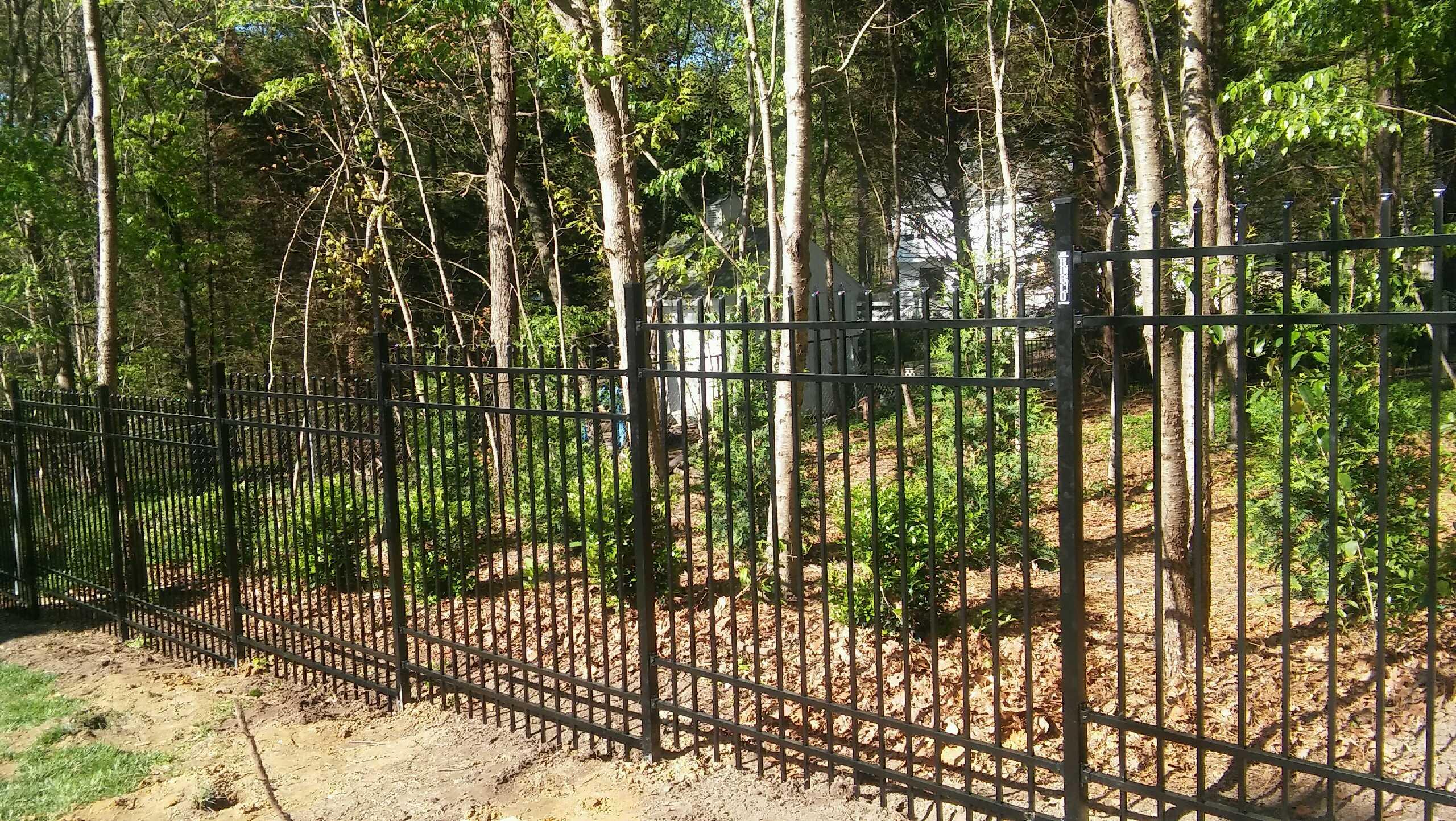 Maintenance-free aluminum fence near Research Triangle Park